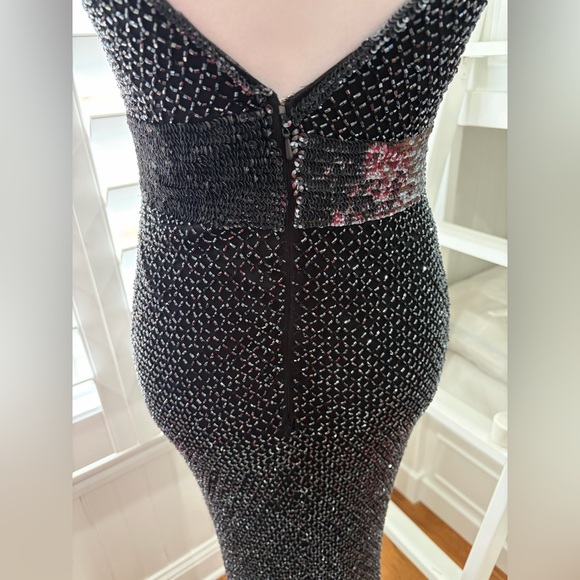 Mac Duggal Embellished Gown in Gunmetal - Picture 10 of 12